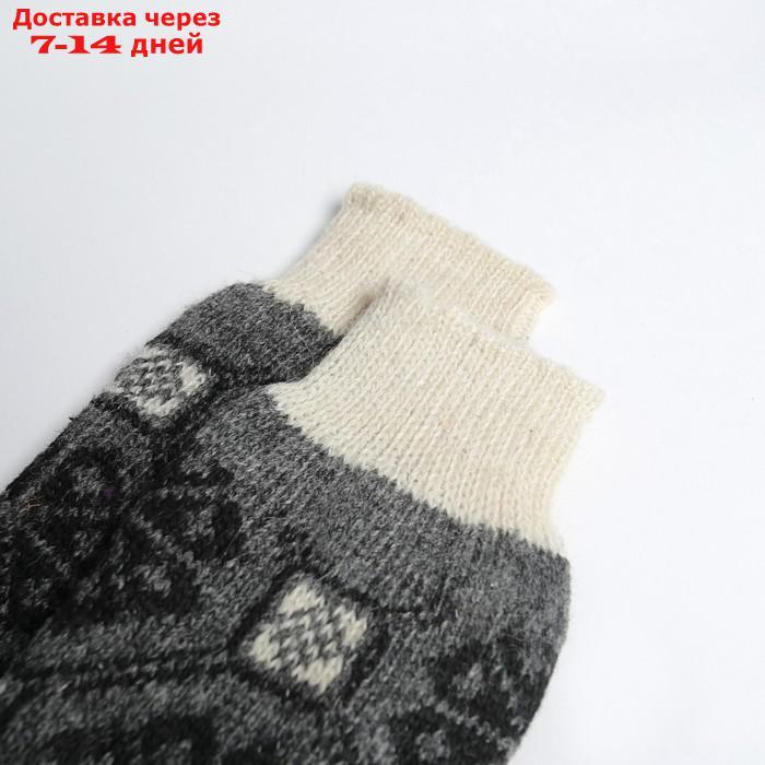 Носки мужские шерстяные "Снежинка в орнаменте", цвет бежевый, размер 25 - фото 2 - id-p227103089