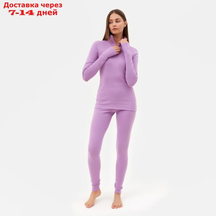 Термобельё женское (лонгслив, лосины) MINAKU цвет фиолетовый, размер 54 - фото 7 - id-p227121408