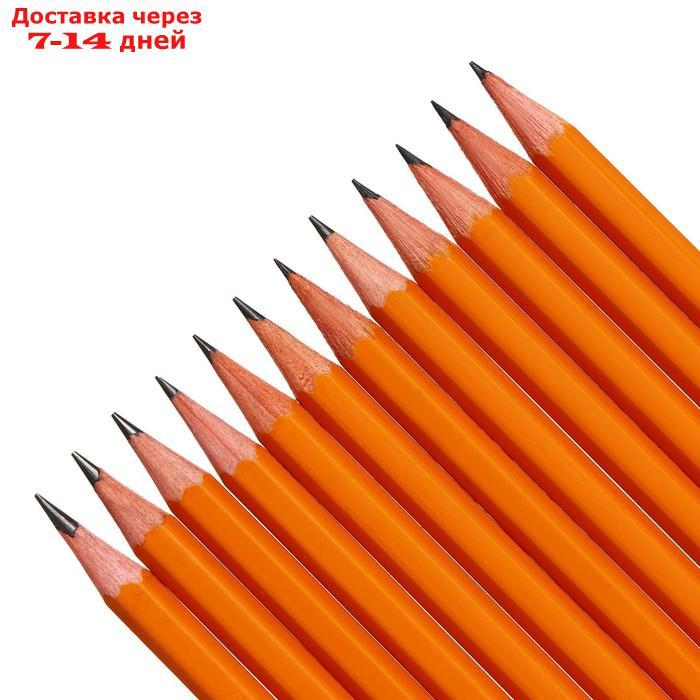 Набор карандашей чернографитных разной твердости 12 штук Koh-i-Noor 1502/III, 5B-5H, в металлическом пенале - фото 4 - id-p226976598
