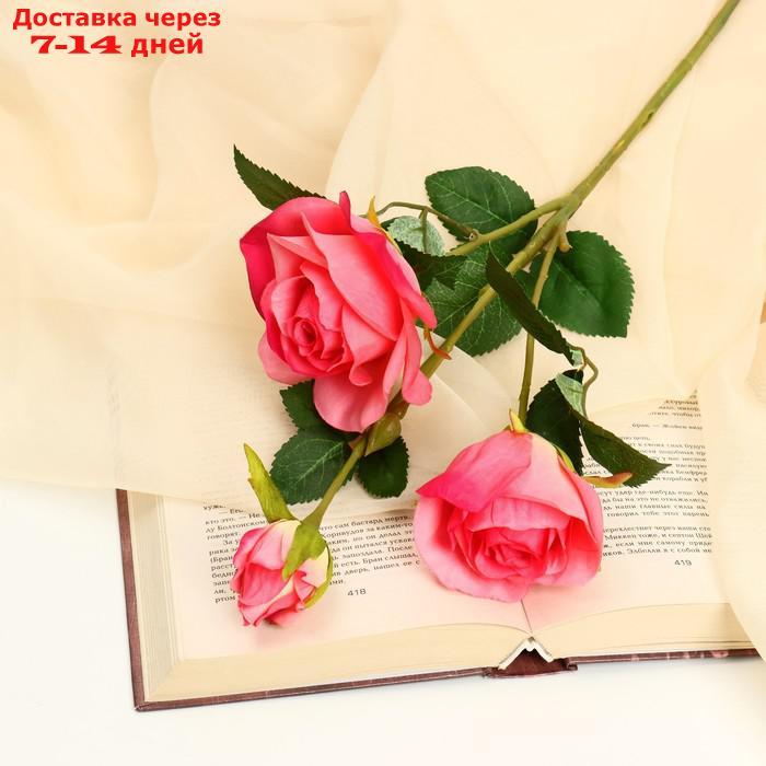 Цветы искусственные "Роза Глория" 8*48 см, малиновая - фото 1 - id-p227104777