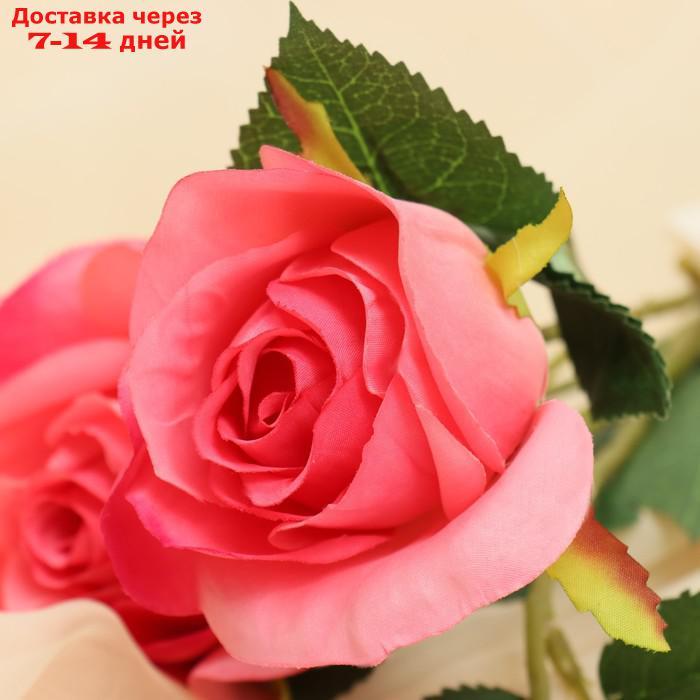 Цветы искусственные "Роза Глория" 8*48 см, малиновая - фото 2 - id-p227104777