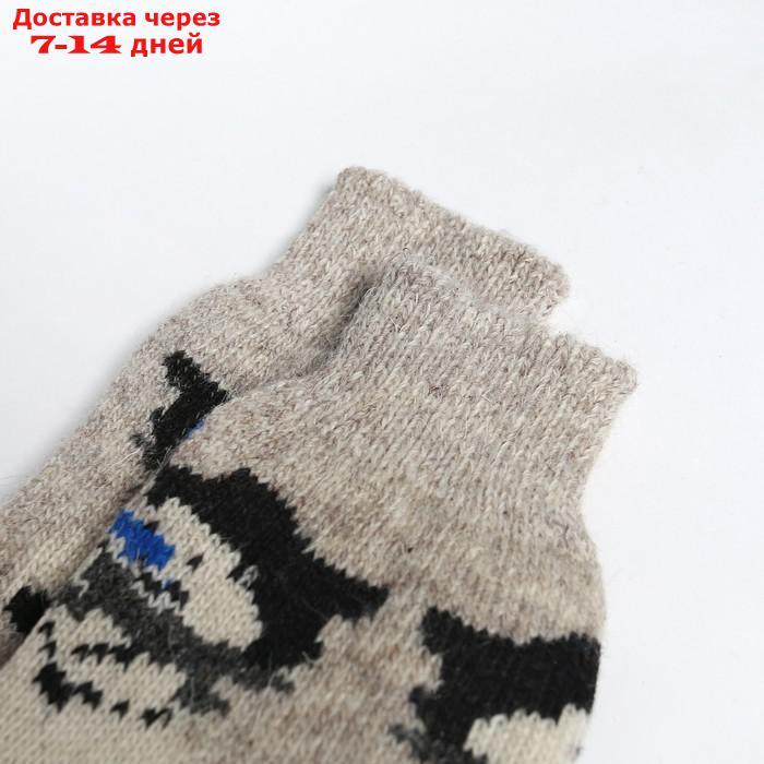 Носки мужские шерстяные "Снеговик", цвет серый, размер 25 - фото 2 - id-p227103092