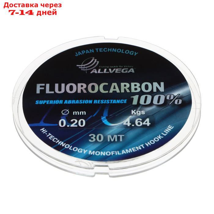 Леска монофильная ALLVEGA "FX Fluorocarbon 100%" 30м 0,20мм, 4,64кг, флюорокарбон 100% - фото 1 - id-p227126721