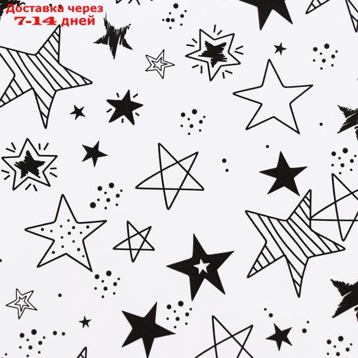Бумага упаковочная крафт "Звезды", 0,6 х 10 м, 70 г/м² - фото 2 - id-p227097732