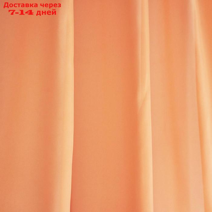 Штора вуаль однотонная 140*145 см, цвет персик, 100% п/э - фото 4 - id-p227104789