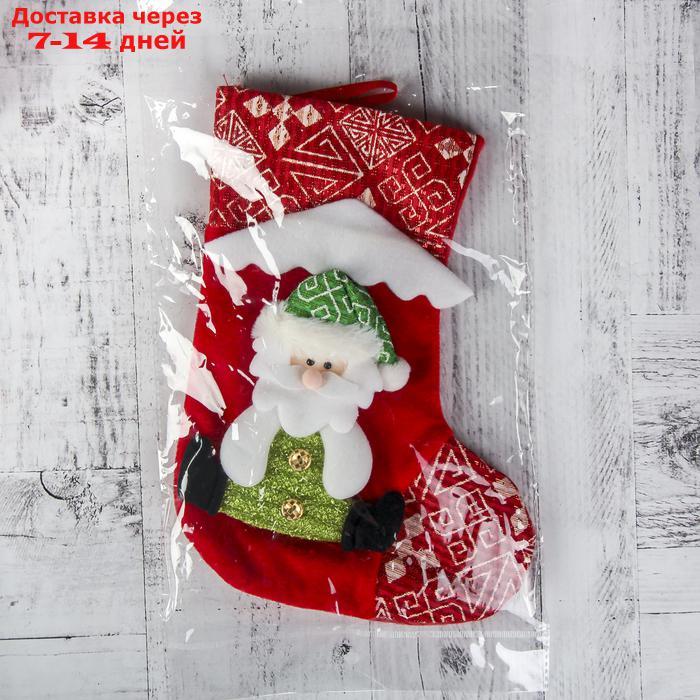 Носок для подарков "Снежный дом" 19*26 см, дед мороз - фото 2 - id-p227023142