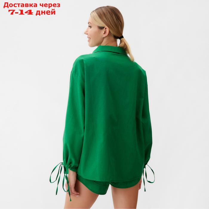 Комплект женский (блузка, шорты) MINAKU: Casual Collection, цвет зелёный, размер 46 - фото 8 - id-p227115453
