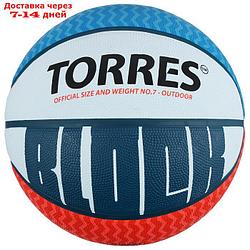 Мяч баскетбольный Torres Block, B00077, размер 7