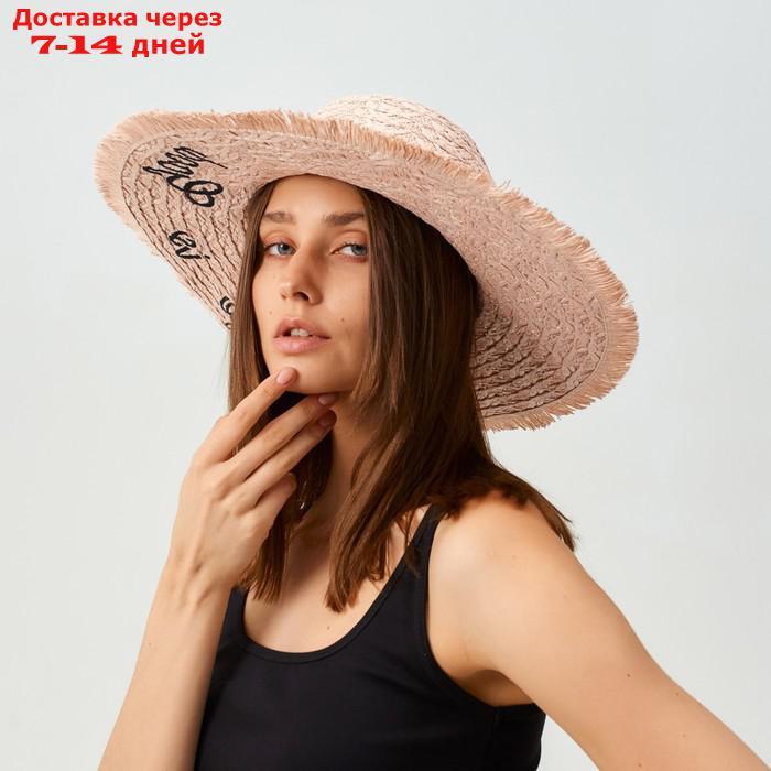 Шляпа женская "Life is good", размер 54-56, цвет светло-розовый - фото 6 - id-p227108669