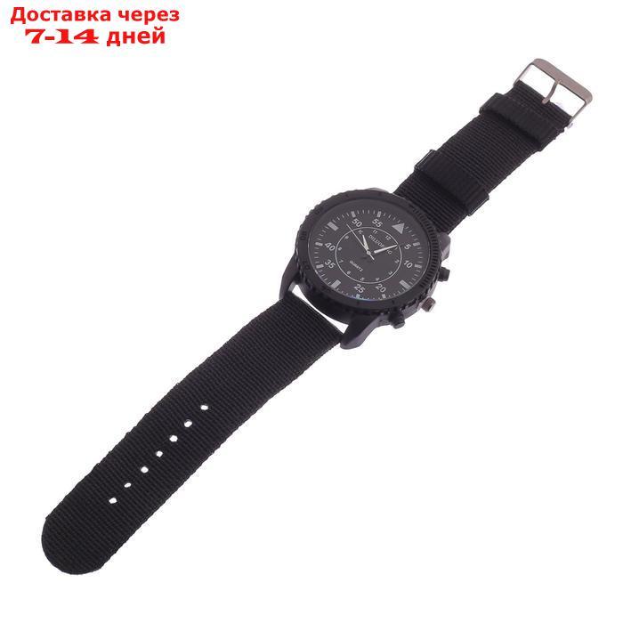 Часы наручные мужские "Солдат", чёрные, d=4.5 см, ремешок текстиль 22 мм - фото 3 - id-p227108671