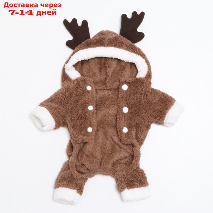 Новогодний костюм "Олень", S (ДС 20, ОГ 32 см), коричневый - фото 8 - id-p227118940