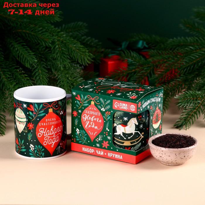 Подарочный набор "Сказочного Нового Года": чай чёрный с апельсином и шоколадом 50 г., кружка 300 мл. - фото 1 - id-p227117636