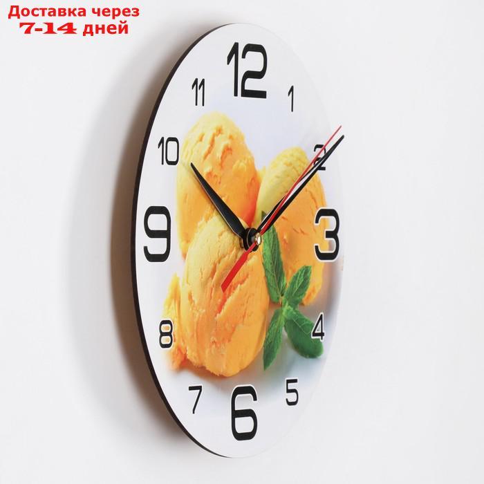 Часы настенные, серия: Кухня, "Мороженое с мятой", 24 см, стрелки микс - фото 2 - id-p226965622