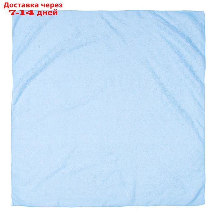 Платок женский, цвет голубой, размер 70х70 - фото 3 - id-p227110551