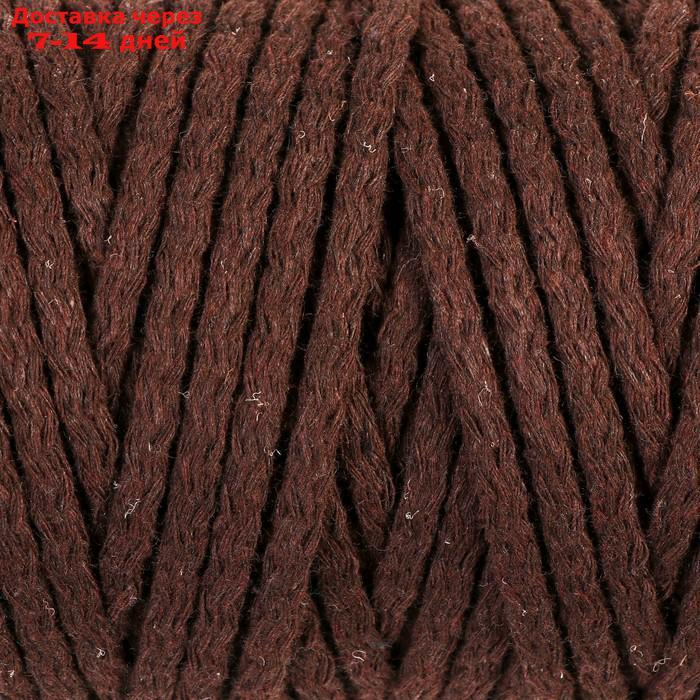 Шнур для вязания "Пухлый" 100% хлопок ширина 5мм 100м (коричневый) - фото 1 - id-p227101084