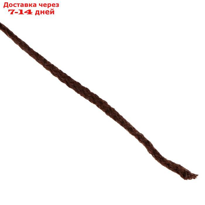 Шнур для вязания "Пухлый" 100% хлопок ширина 5мм 100м (коричневый) - фото 2 - id-p227101084