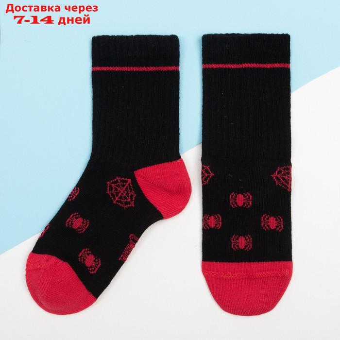 Набор носков "Человек-Паук" 2 пары, красный/чёрный, 16-18 см - фото 3 - id-p226954897