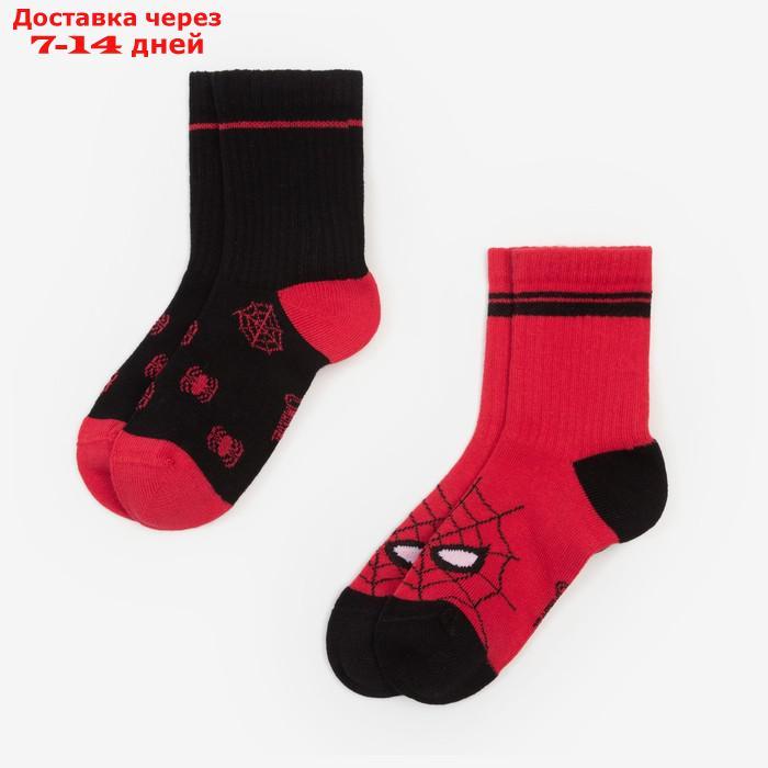 Набор носков "Человек-Паук" 2 пары, красный/чёрный, 16-18 см - фото 5 - id-p226954897
