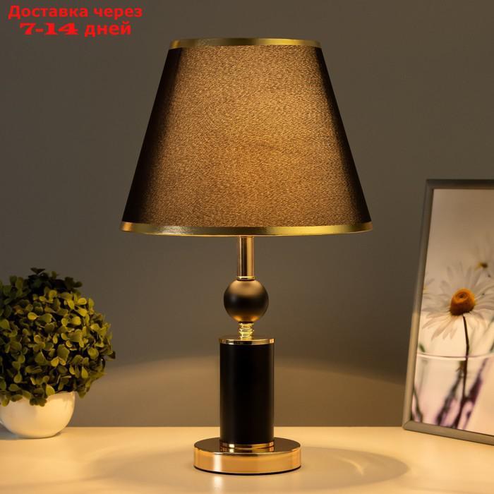 Настольная лампа Агата E27 40Вт черно-золотой 25х25х42,5 см - фото 2 - id-p227115470