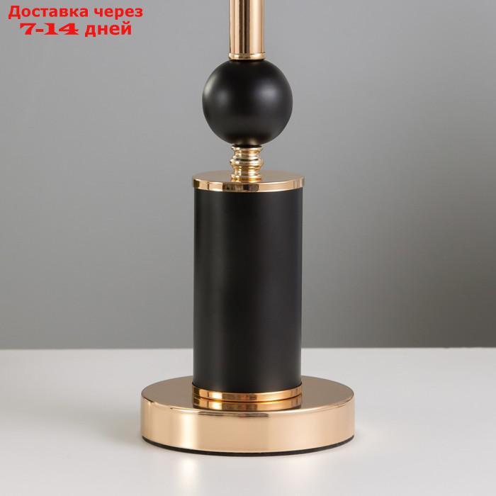 Настольная лампа Агата E27 40Вт черно-золотой 25х25х42,5 см - фото 4 - id-p227115470