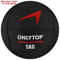 Медицинбол 5 кг ONLYTOP, d 24 см (винилискожа)