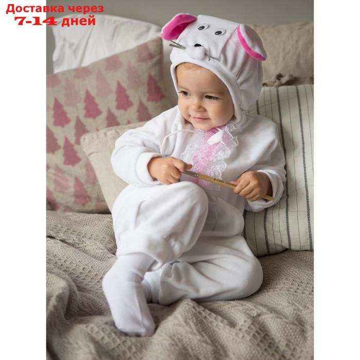 Карнавальный костюм для малышей "Мышка с декором"велюр, хлопок,рострост 74-92 - фото 2 - id-p227125758