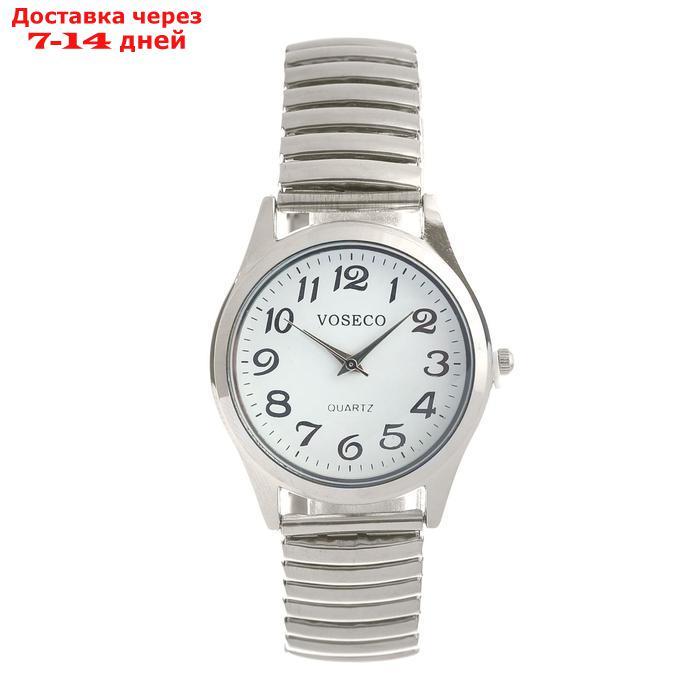 Часы наручные женские, браслет "резинка" серебро, d=4cм. - фото 1 - id-p227108695