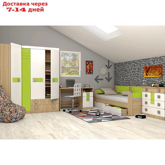 Шкаф 3-х створчатый "Стиль 25", 1150 × 516 × 2040 мм, цвет туя светлая / лайм - фото 3 - id-p226955402
