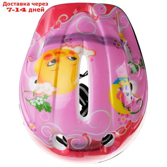 Шлем защитный детский OT-501, размер S (52-54 см), цвет розовый - фото 3 - id-p226940563