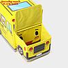 Короб для хранения с крышкой "Школьный автобус", 55×25×25 см, 2 отделения, цвет жёлтый, фото 6