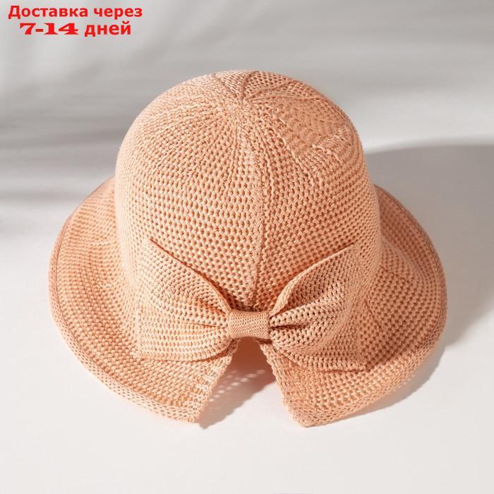 Шляпа для девочки MINAKU с бантом, цвет розовый, р-р 50-52 - фото 2 - id-p227106807
