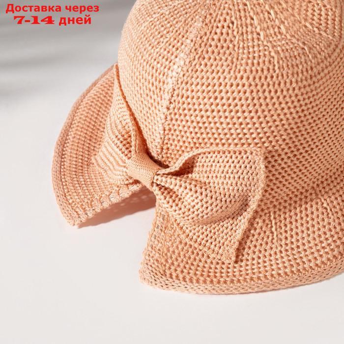 Шляпа для девочки MINAKU с бантом, цвет розовый, р-р 50-52 - фото 3 - id-p227106807