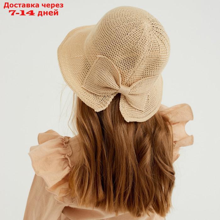 Шляпа для девочки MINAKU с бантом, цвет молочный, р-р 50-52 - фото 1 - id-p227106808