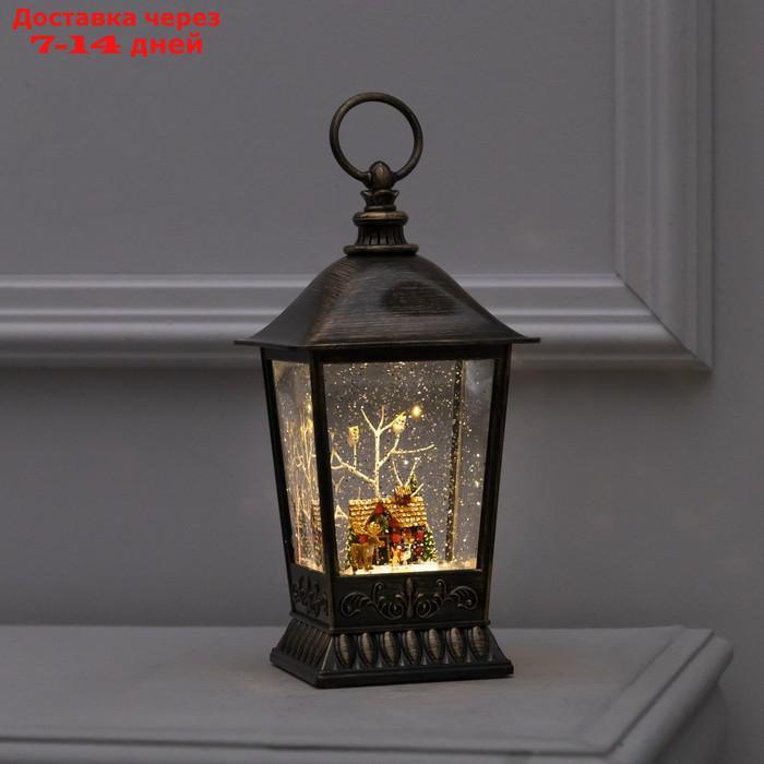 Фигура светодиодная фонарь "Украшенный дом", 12х24 см, USB, музыка, Т/БЕЛЫЙ - фото 1 - id-p227116599