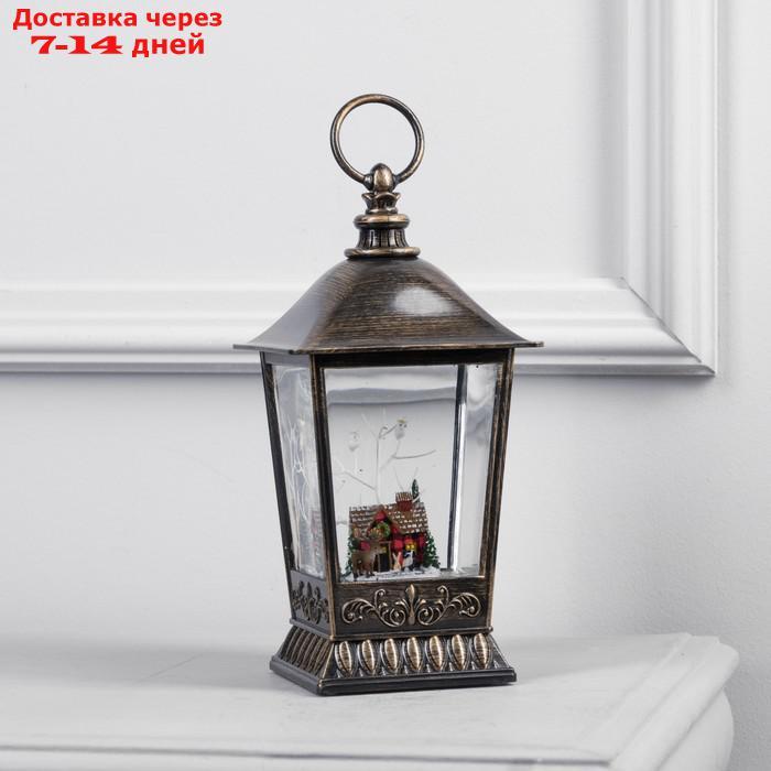 Фигура светодиодная фонарь "Украшенный дом", 12х24 см, USB, музыка, Т/БЕЛЫЙ - фото 2 - id-p227116599