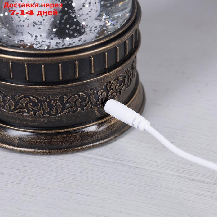 Фигура светодиодная фонарь "Пара снеговиков" 14х27 см, USB, музыка, Т/БЕЛЫЙ - фото 4 - id-p227116600