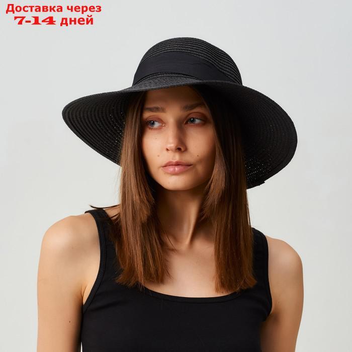 Шляпа женская MINAKU "Beach", размер 56-58, цвет черный - фото 4 - id-p227108724
