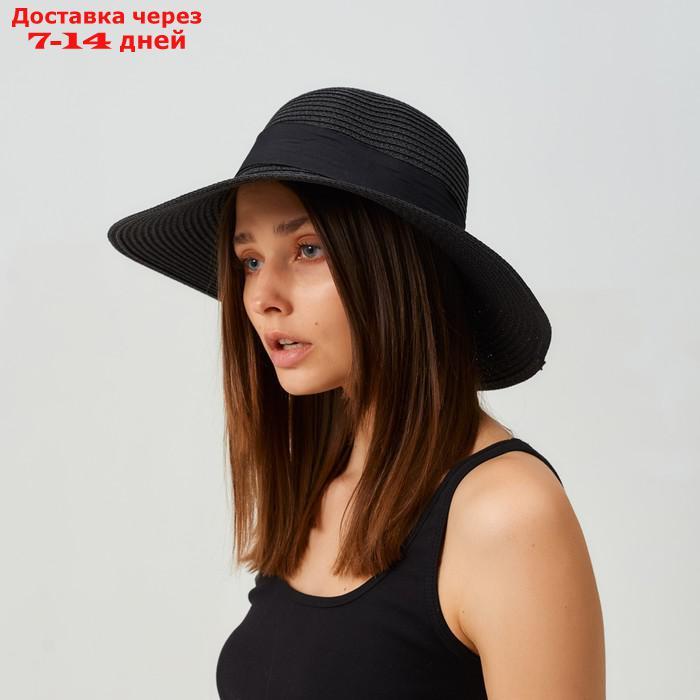 Шляпа женская MINAKU "Beach", размер 56-58, цвет черный - фото 6 - id-p227108724