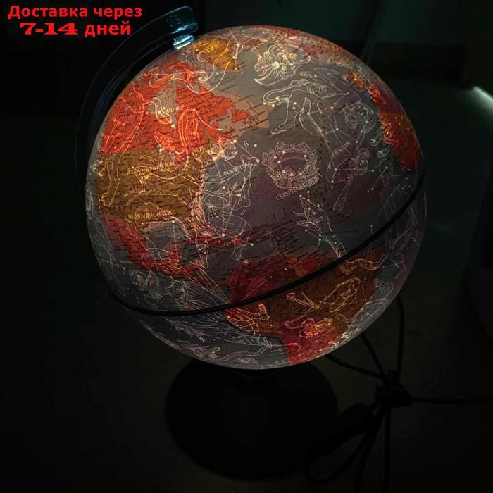 Глобус "ДЕНЬ И НОЧЬ" с двойной картой, с подсветкой, 250 мм - фото 3 - id-p227106820