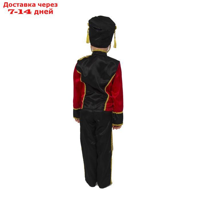Карнавальный костюм "Гусар", куртка, брюки, головной убор, р. 30, рост 116 см - фото 4 - id-p226955423