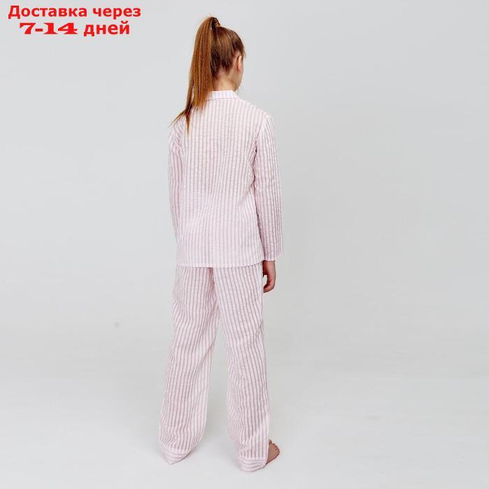 Рубашка для девочки MINAKU: Light touch цвет розовый, рост 128 - фото 3 - id-p227124765