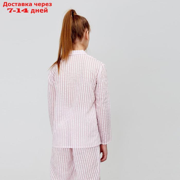 Рубашка для девочки MINAKU: Light touch цвет розовый, рост 128 - фото 6 - id-p227124765