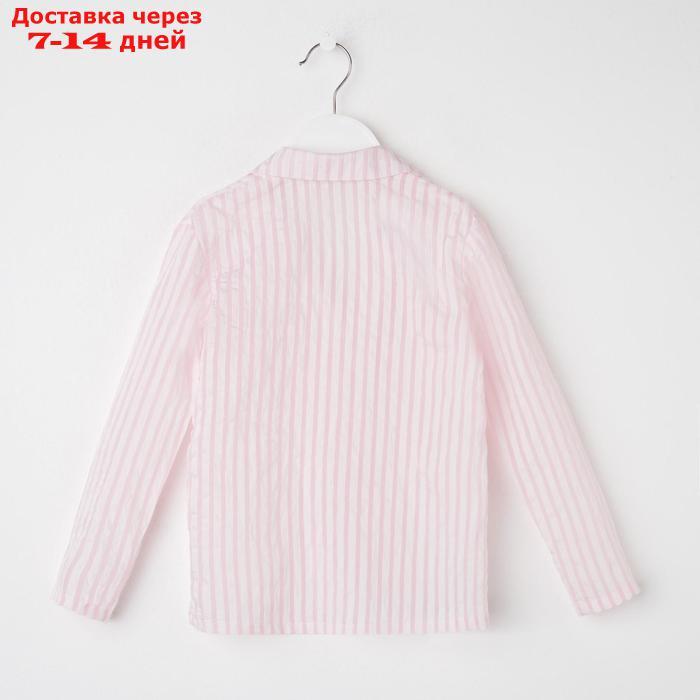 Рубашка для девочки MINAKU: Light touch цвет розовый, рост 128 - фото 8 - id-p227124765