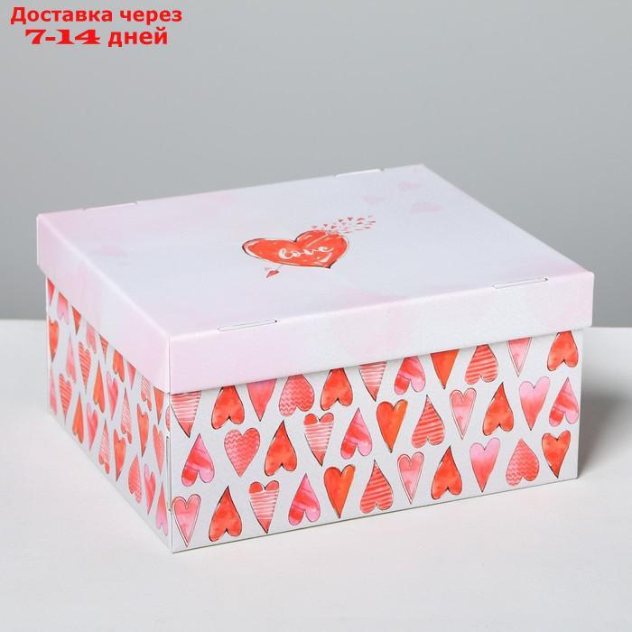 Коробка складная "Любовь вокруг", 31,2 х 25,6 х 16,1 см