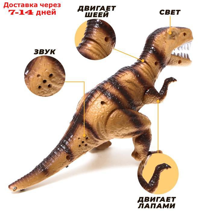 Динозавр "Рекс" работает от батареек, световые и звуковые эффекты. цвета МИКС - фото 3 - id-p226940578