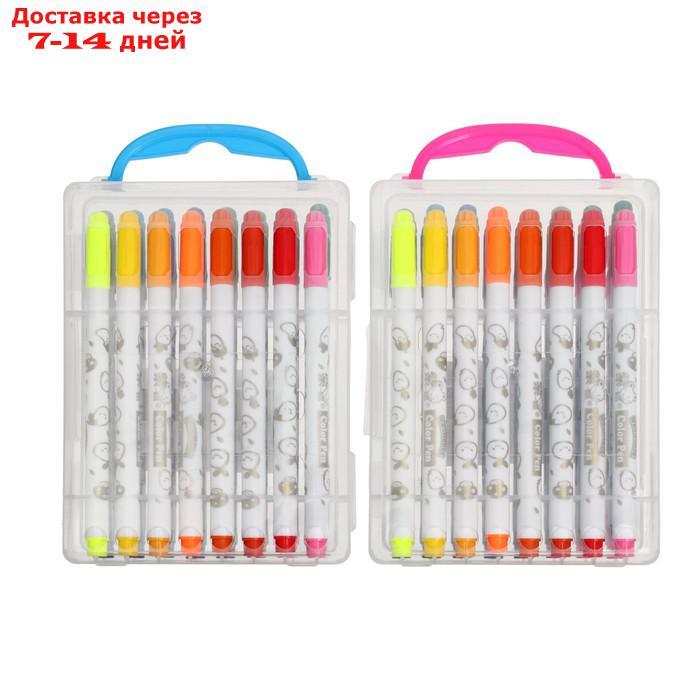 Фломастеры, 24 цвета, в пластиковом пенале с ручкой, вентилируемый колпачок, "Мышка" - фото 8 - id-p226976915