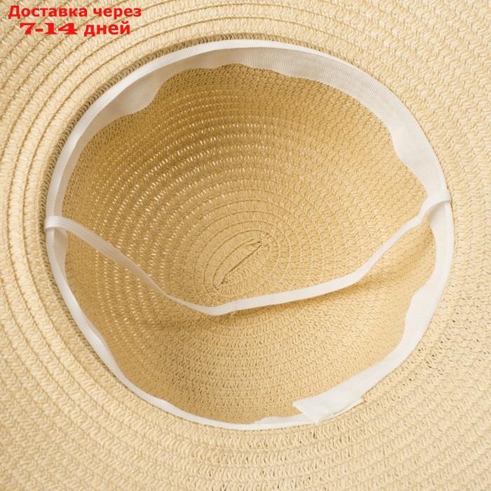 Шляпа женская MINAKU "Beach", размер 56-58, цвет бежевый - фото 3 - id-p227108727
