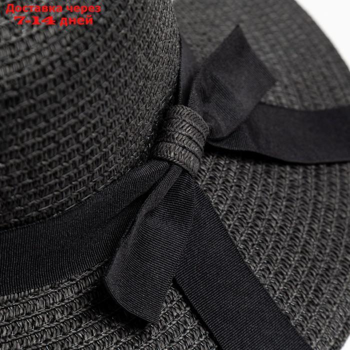 Шляпа женская MINAKU "Summer joy", размер 56-58, цвет черный - фото 4 - id-p227108732