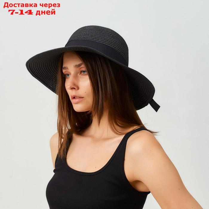 Шляпа женская MINAKU "Summer joy", размер 56-58, цвет черный - фото 6 - id-p227108732