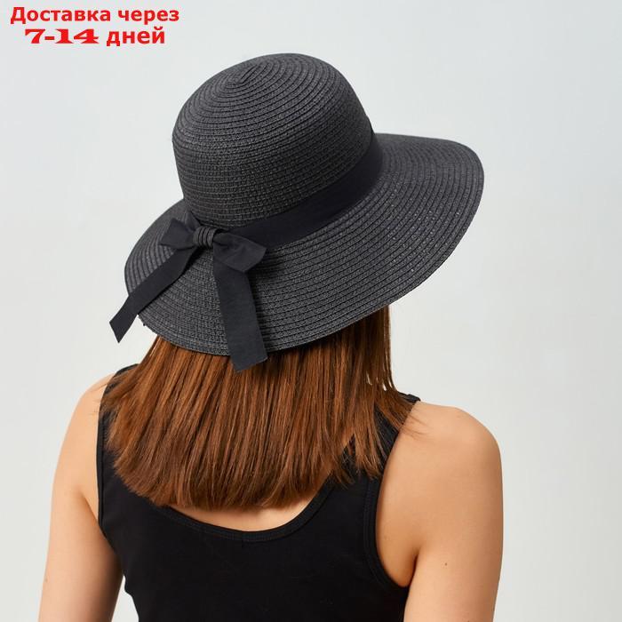 Шляпа женская MINAKU "Summer joy", размер 56-58, цвет черный - фото 7 - id-p227108732